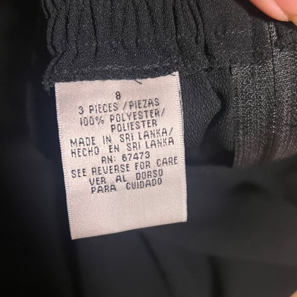 Women Size 8 Solid Black Office Dress Pencil Elastic Back Zip Skirt‎ (W) - Picture 6 of 6